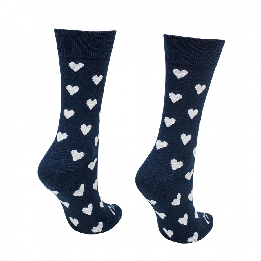 Ponožky srdiečka modro-biele